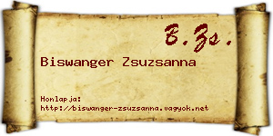 Biswanger Zsuzsanna névjegykártya