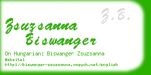 zsuzsanna biswanger business card